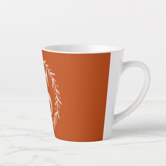 Aangepaste Mok op monogram latte (Rechts)