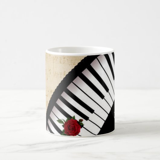 Aangepaste mok Piano Keys (Center)