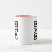 Aangepaste Mok QR-code met roze handgreep (Midden)