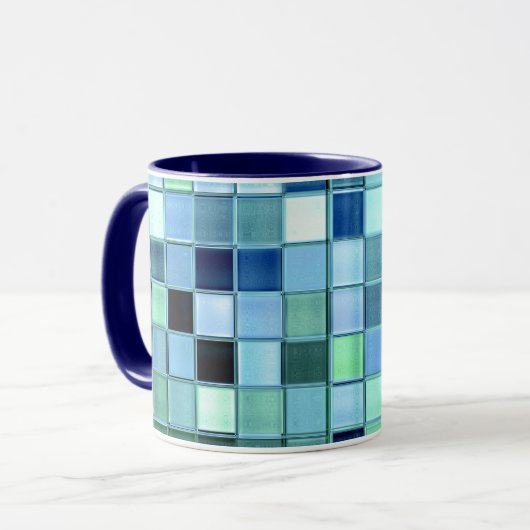 Aangepaste mok SeaGlass Tile in verschillende stij (Voorkant links)