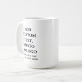 Aangepaste mok van 450ml, ontwerp je eigen koffiec (Voorkant links)