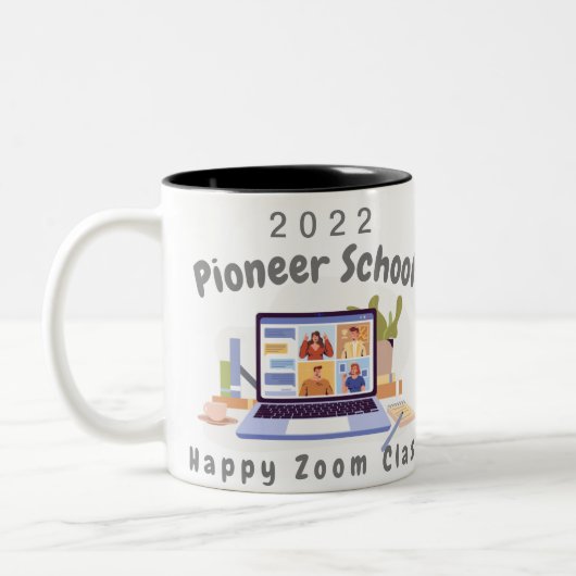 Aangepaste Mok van de Pioneer School Zoom-klasse 2 (Links)