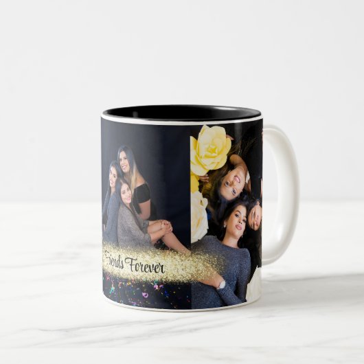 Aangepaste mok voor 3 foto's met foto's koffie (Voorkant rechts)