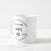 Aangepaste mok voor 40ste verjaardag - Gerijpt tot (Voorkant links)