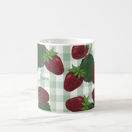 Aangepaste Mok voor aardbeienkoffie (Center)