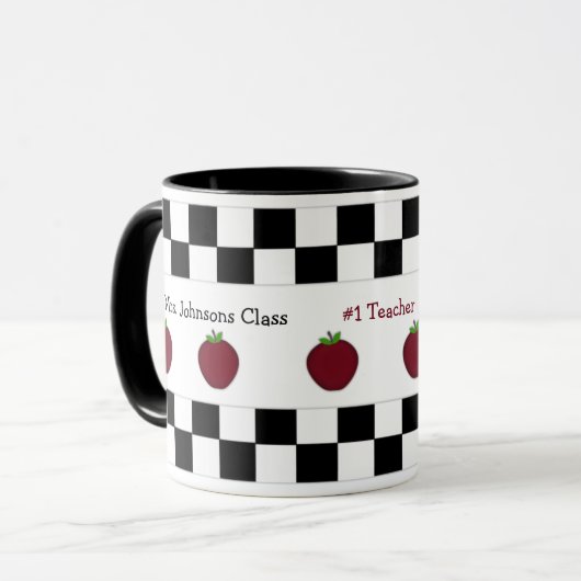 Aangepaste Mok voor Apple-leerkrachten (Voorkant links)
