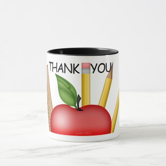 Aangepaste Mok voor Apple-leerkrachten (Midden)