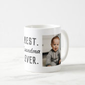 Aangepaste Mok voor beste Grandma Ever 2 foto's (Voorkant rechts)