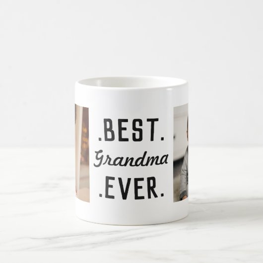 Aangepaste Mok voor beste Grandma Ever 2 foto's (Center)