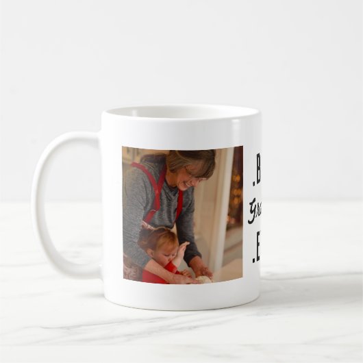 Aangepaste Mok voor beste Grandma Ever 2 foto's (Links)