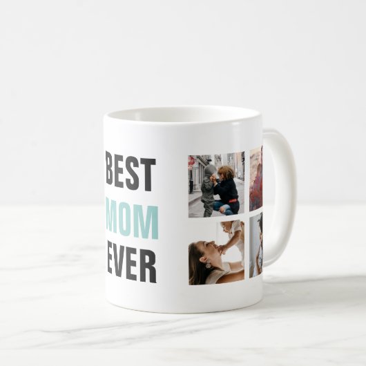 Aangepaste Mok voor beste mam ooit foto's cadeau (Voorkant rechts)