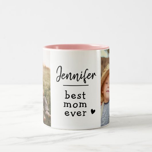 Aangepaste Mok voor beste mam ooit Photo Two-Tone (Center)