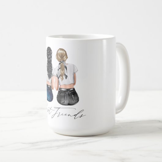 Aangepaste Mok voor beste vrienden (Voorkant rechts)