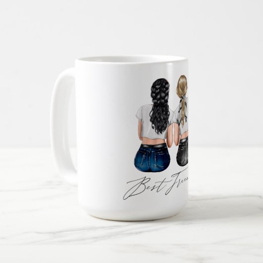 Aangepaste Mok voor beste vrienden (Voorkant links)