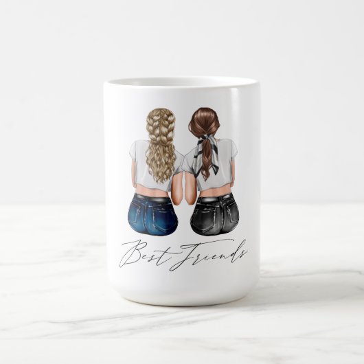 Aangepaste Mok voor beste vrienden (Center)