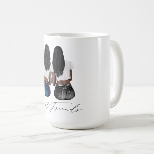 Aangepaste Mok voor beste vrienden (Voorkant rechts)
