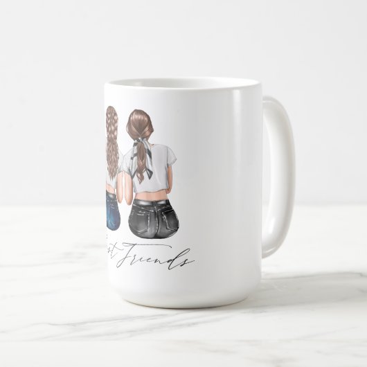 Aangepaste Mok voor beste vrienden (Voorkant rechts)
