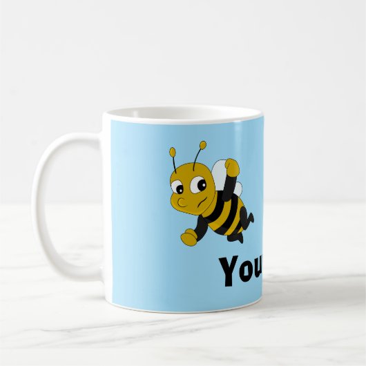 Aangepaste Mok voor bijenkoffie-cartoon (Links)