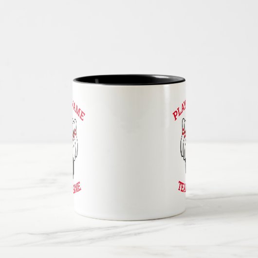 Aangepaste Mok voor Bowling-team met Logo en naam (Center)