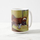 Aangepaste Mok voor Boxer Dog Siesta (Voorkant rechts)