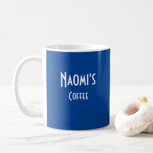 Aangepaste Mok voor diepblauw koffie (Met donut)