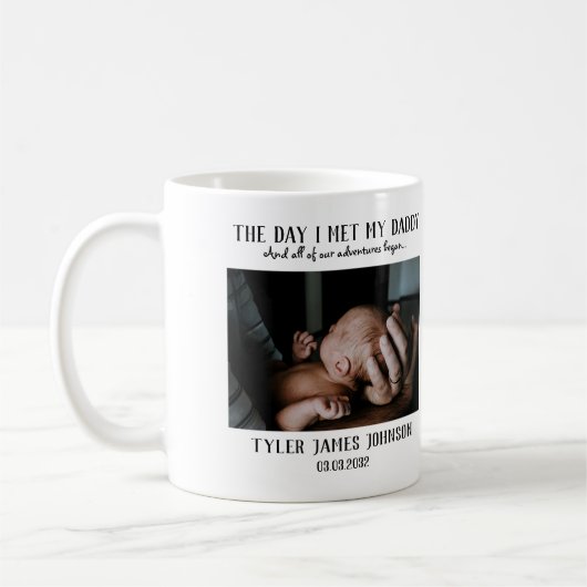 Aangepaste Mok voor eerste Vaderdag koffie foto's (Links)