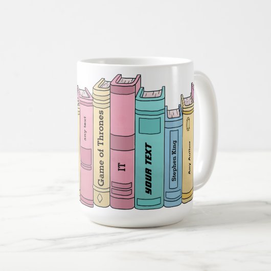 Aangepaste mok voor favoriete boeken of auteur (Voorkant rechts)