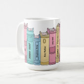 Aangepaste mok voor favoriete boeken of auteur (Voorkant links)