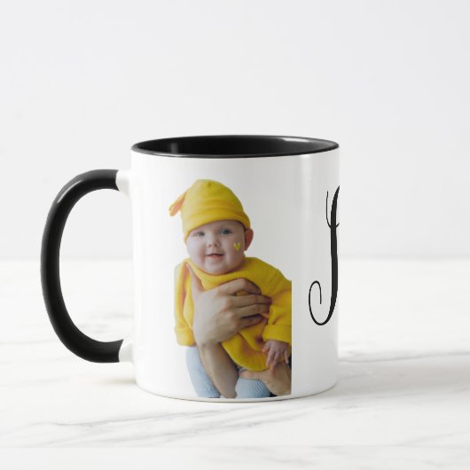 Aangepaste Mok voor foto- en naamkoffie (Links)