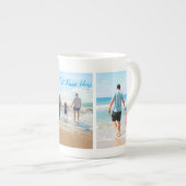 Aangepaste Mok voor fotocollage met tekstnaam (Voorkant rechts)