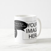 Aangepaste Mok voor fotokoffie met twee spraakbell (Voorkant rechts)