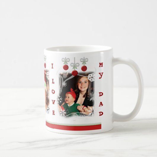 Aangepaste Mok voor foto's en tekst voor kerstmis (Rechts)