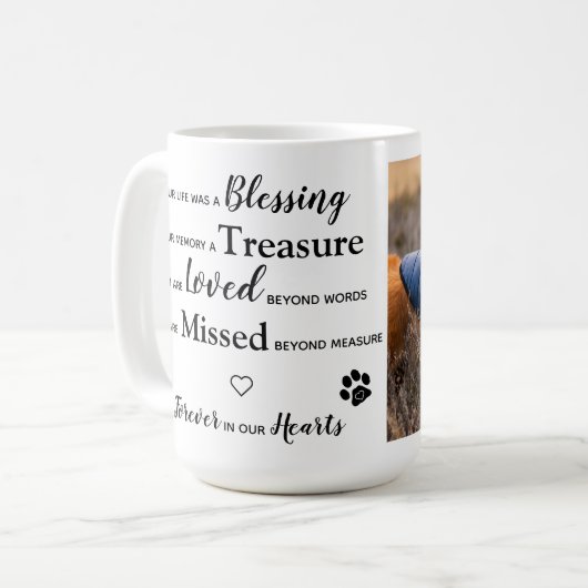 Aangepaste Mok voor foto's met verlies Gift Pet Me (Voorkant links)