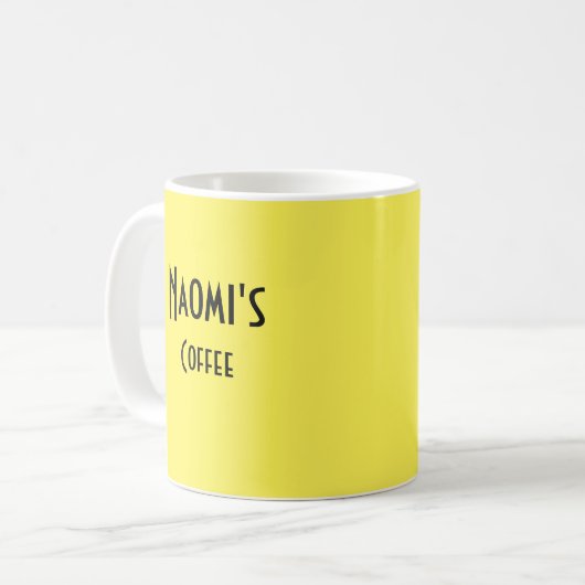 Aangepaste Mok voor gele koffie (Voorkant links)