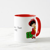 Aangepaste Mok voor Girl Traveler (Voorkant rechts)