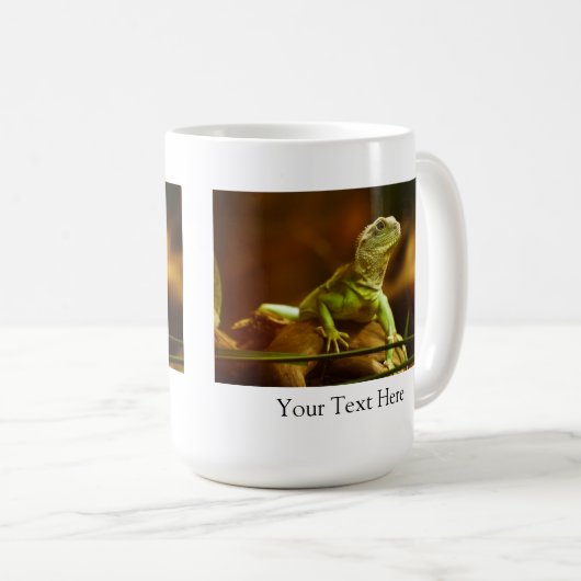 Aangepaste Mok voor groene hagedis (Voorkant rechts)