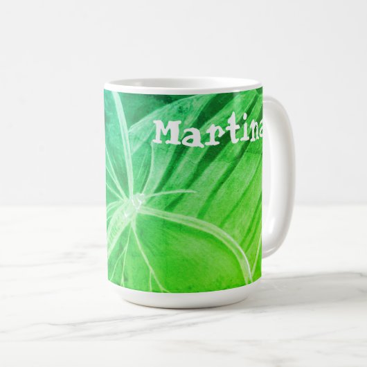 Aangepaste mok voor groene vlinderkoffie (Voorkant rechts)