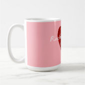 Aangepaste Mok voor huwelijkskoffie met hart (Links)