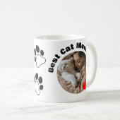 Aangepaste mok voor kattenliefhebbers met 2 foto's (Voorkant rechts)