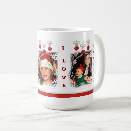 Aangepaste Mok voor kerstfoto's (Voorkant rechts)