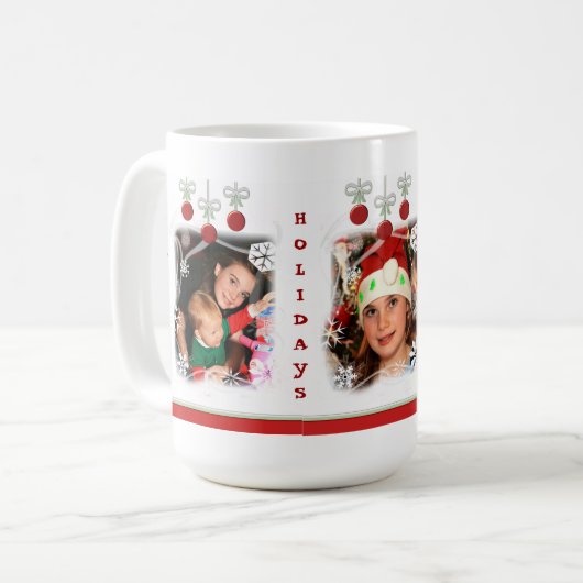 Aangepaste Mok voor kerstfoto's (Voorkant links)