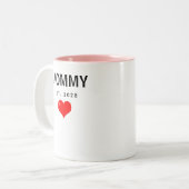 Aangepaste mok voor mama en papa cadeau voor babys (Voorkant links)