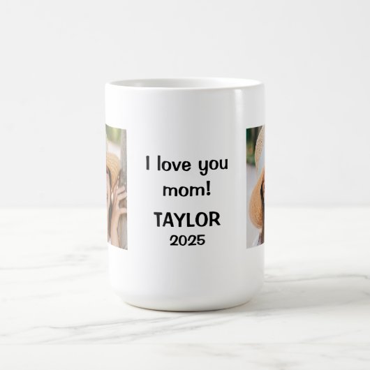 Aangepaste Mok voor mama met foto's (Center)