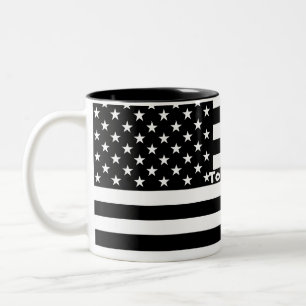 Aangepaste Mok Voor mijn soldaat zwart wit patriot