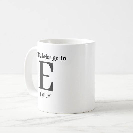 Aangepaste Mok voor monogram (Voorkant links)