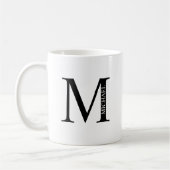 Aangepaste Mok voor monogram en naam koffie (Links)