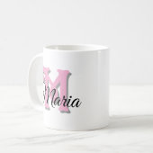 Aangepaste Mok voor monogram naam (Voorkant links)