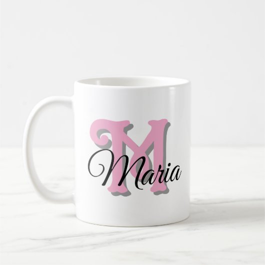 Aangepaste Mok voor monogram naam (Links)