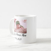 Aangepaste Mok voor nieuwe babyfotokoffie (Voorkant links)