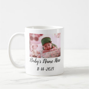 Aangepaste Mok voor nieuwe babyfotokoffie
